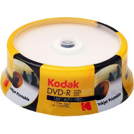 DVD-R Kodak 4.7GB 16x πομπίνα 25 τεμαχίων Printable