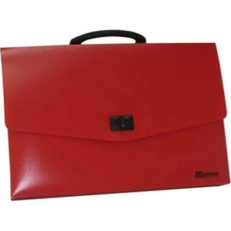 Τσάντα σχεδίου πλαστική Metron 26x35x5cm κόκκινη