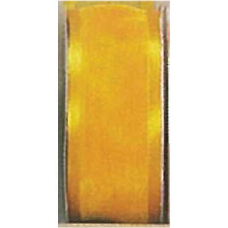 Κορδέλα κίτρινη οργαντίνα με σατέν ουγιά 15mmx25m