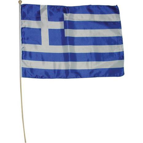 Σημαία Ελληνική υφασμάτινη με πλαστικό κοντάρι 29x41cm