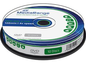 DVD-RW Mediarange 120' 4.7GB πομπίνα των 10 τεμαχίων