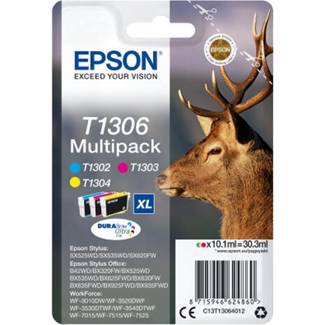 Μελάνι εκτυπωτή EPSON Τ1306 Multipack Τ13064010 C13T13064012 (Multipack)