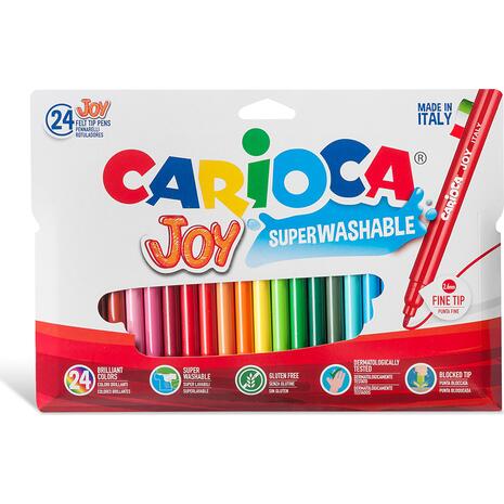 Μαρκαδόροι ζωγραφικής CARIOCA joy Superwashable  fine nib 2mm (24τεμάχια)