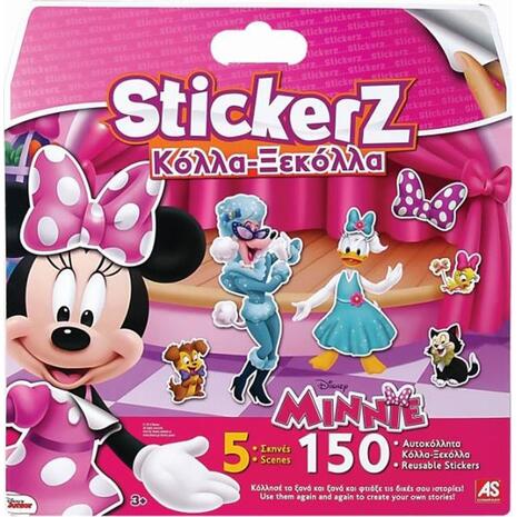 STICKERZ Παιδικά Αυτοκόλλητα Κόλλα-Ξεκόλλα Minnie 1080-08106