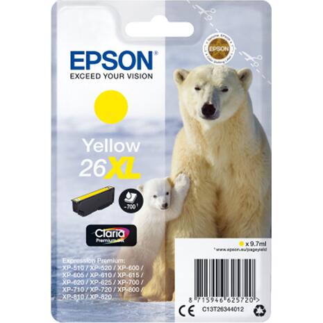 Μελάνι εκτυπωτή EPSON 26XL Yellow 9.7ml (Yellow)