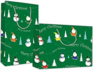 Χάρτινη σακούλα δώρου 13x10x5cm "Merry Christmas" (Διάφορα χρώματα)