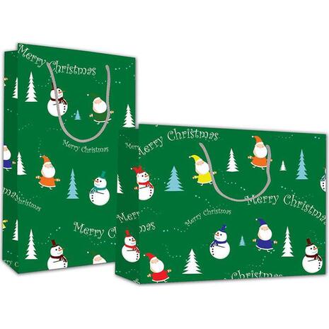 Χάρτινη σακούλα δώρου 13x10x5cm "Merry Christmas" (Διάφορα χρώματα)