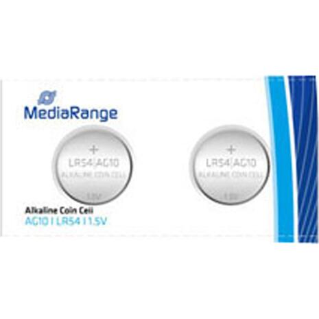 Αλκαλική μπαταρία MEDIARANGE Coin Cells AG10 1.5V (LR54) συσκευασία 2 τεμαχίων