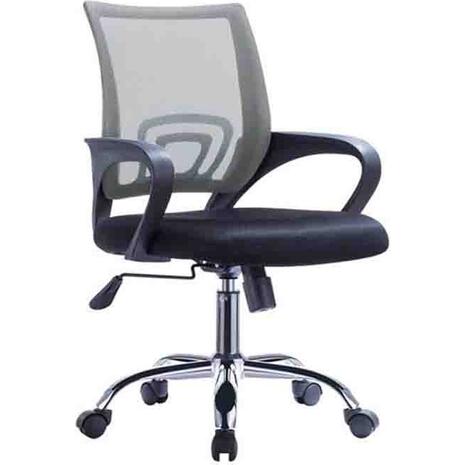Καρέκλα Γραφείου BF2101-F Χρώμιο Γκρι/Μαύρο Mesh [Ε-00019424] ΕΟ254,11F (1 τεμάχιο) (Γκρι)