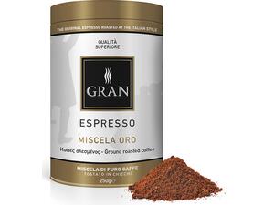 Καφές αλεσμένος GRAN ESPRESSO MISCELA ORO ROASTED COFFEE 250gr