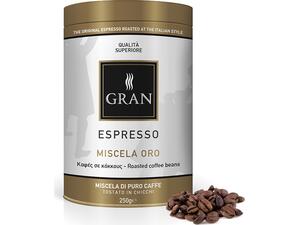 Καφές σε κόκκους GRAN ESPRESSO MISCELA ORO ROASTES COFFEE 250gr