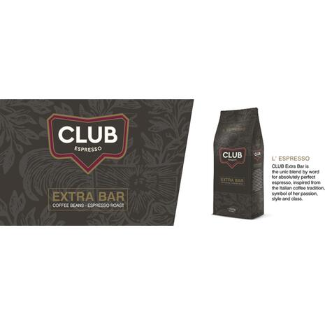 Καφές σε κόκκους CLUB ESPRESSO EXTRA BAR COFFE BEANS ROASTED COFFEE 1kg