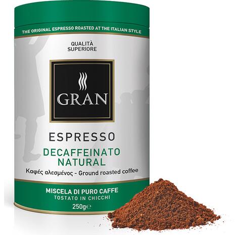 Καφές αλεσμένος GRAN ESPRESSO DECAF NATURALE ROASTED COFFEE 250gr
