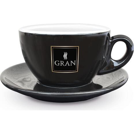 Κούπα για Double Cappucino GRAN CAFFE NERO/ORO 27ml μαύρη
