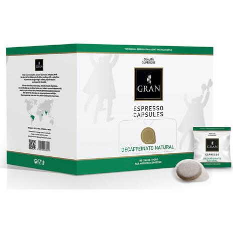 Καφές σε pods GRAN ESPRESSO DECAF NATURALE E.S.E ΒΟΧ (100 τεμάχια)