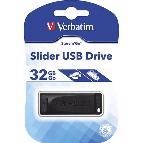 Usb Flafh 32GB Verbatim 2.0 Slider Black