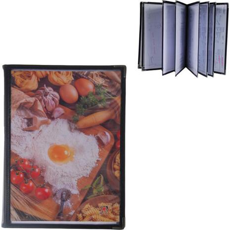 Τιμοκατάλογος (menu) PVC μαύρο 29.7x21cm A4 16 σελίδων