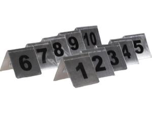 Αριθμοί τραπεζιού inox τύπου Λ 7x7,5 cm σετ 1-10