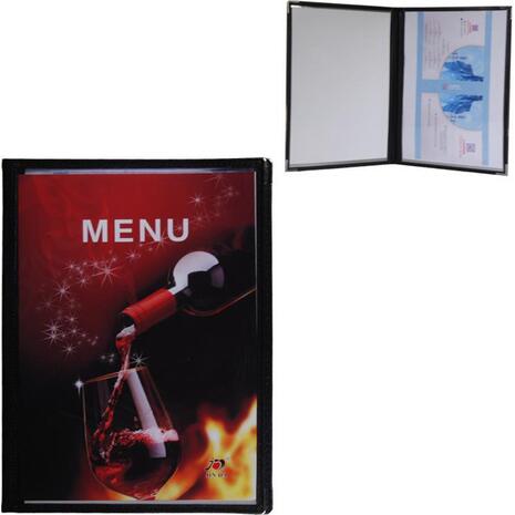Τιμοκατάλογος (menu) PVC μαύρο 29,7x21cm  A4 4 σελίδες