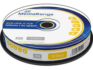 DVD+RW Mediarange 120' 4.7GB πομπίνα των 10 τεμαχίων