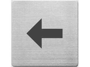 Πινακίδα Μεταλλική inox" Βέλος" 9x9cm
