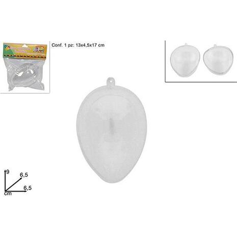 Αυγό διάφανο πλαστικό 9x6,5cm (28491)