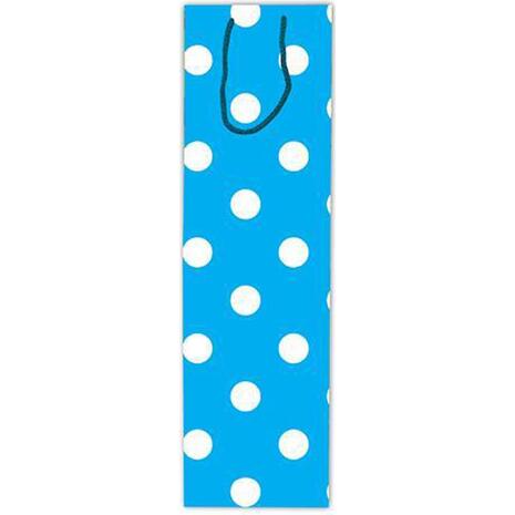 Τσάντα λαμπάδας με κορδόνι "πουά γαλάζιο" 52x15x8 cm (Διάφορα χρώματα)