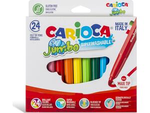 Μαρκαδόροι ζωγραφικής CARIOCA Jumbo Superwashable 6mm (24 τεμάχια)