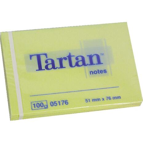 Αυτοκόλλητα χαρτάκια σημειώσεων TARTAN 51x76mm κίτρινα (Κίτρινο)