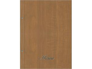 Τιμοκατάλογος (menu) wood 24x32cm 10 θέσεων καφέ ανοιχτό