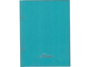 Τιμοκατάλογος (menu) Fabric 24x32cm 10 θέσεων γαλάζιο