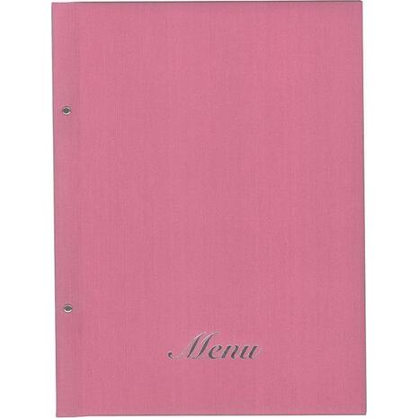 Τιμοκατάλογος (menu) Fabric 24x32cm 10 θέσεων ροζ