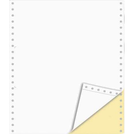 Μηχανογραφικό χαρτί 11x 9.5 διπλό λευκό - κίτρινο αυτογραφικό