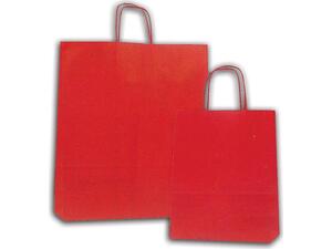 Χάρτινη σακούλα δώρου 22x18x8cm κόκκινη (Κόκκινο)