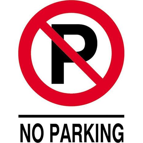 Πινακίδα PVC "No parking" 15x20 cm αυτοκόλλητο