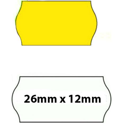 Ετικέτες ετικετογράφου 26mm x 12mm κίτρινη φωσφοριζέ (1 τεμάχιο)