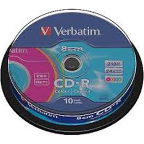 CD-R VERBATIM 210MB 24X 8cm Πομπίνα (10 τεμαχίων)