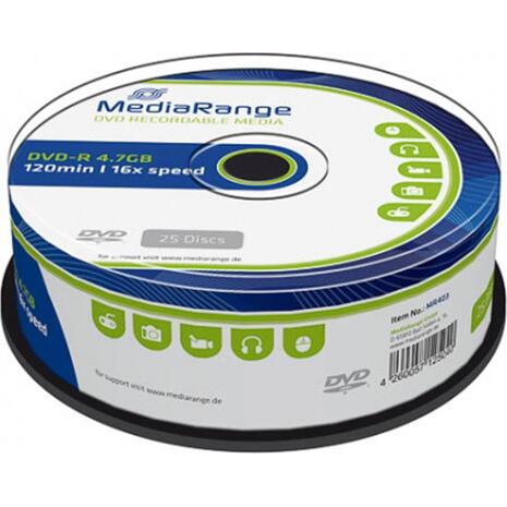 DVD-R Media Range 4.7GB  16x πομπινα (25 τεμαχίων) MR403