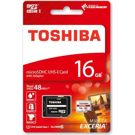 Κάρτα μνήμης TOSHIBA M301 micro SD HC High Speed 16GB.