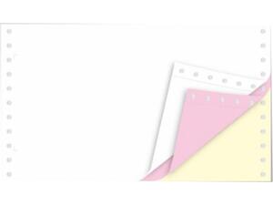 Μηχανογραφικό χαρτί 5,5x9.5 Λευκό - Ροζ - Κίτρινο χρωματιστό αυτογραφικό