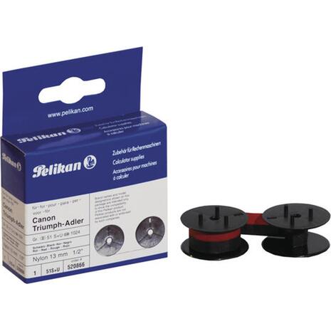 Μελανοταινία εκτυπωτή PELIKAN 51S+U 13mm Νο520866 1/2" μαύρο κόκκινο