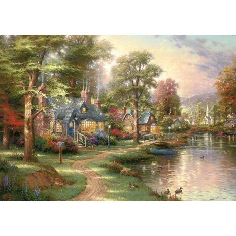 Πάζλ Kinkade: Σπίτι στη λίμνη Puzzle (57452)