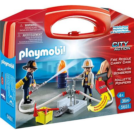 Βαλιτσάκι Playmobil Πυροσβέστες - Αντλία