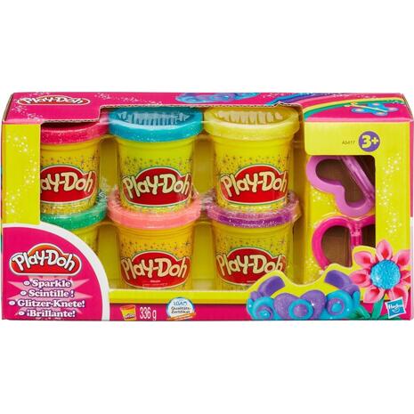 PLAY-DOH sparkle set με glitter (A5417)