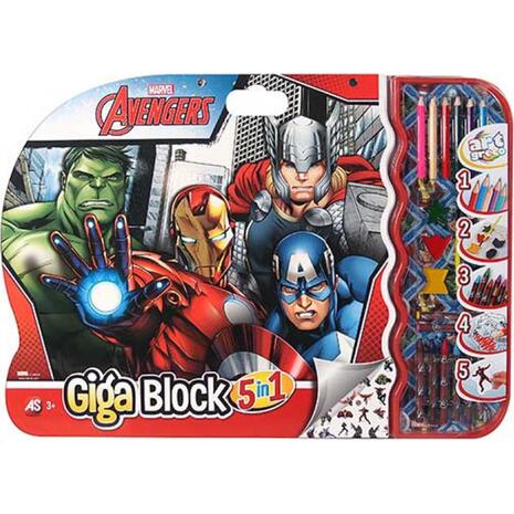 Σετ ζωγραφικής GIGA BLOCK 5 σε 1 Avengers