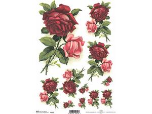 Ριζόχαρτο Decoupage 21x29,7cm Roses in burgundy