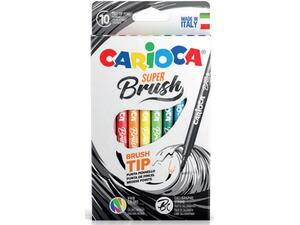 Μαρκαδόροι ζωγραφικής CARIOCA Super Brush (σετ 10 τεμαχίων)