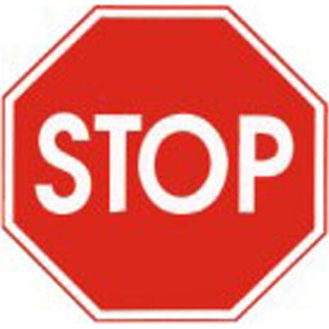 Πινακίδα  PVC "STOP" 10X10cm