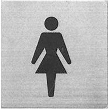 Πινακίδα Μεταλλική inox "Γυναικών" 9x9 cm