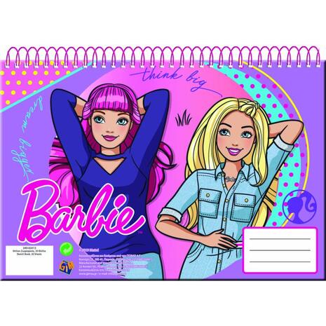 Μπλοκ Ζωγραφικής GIM Α4 30 φύλλων Barbie (349-63413)